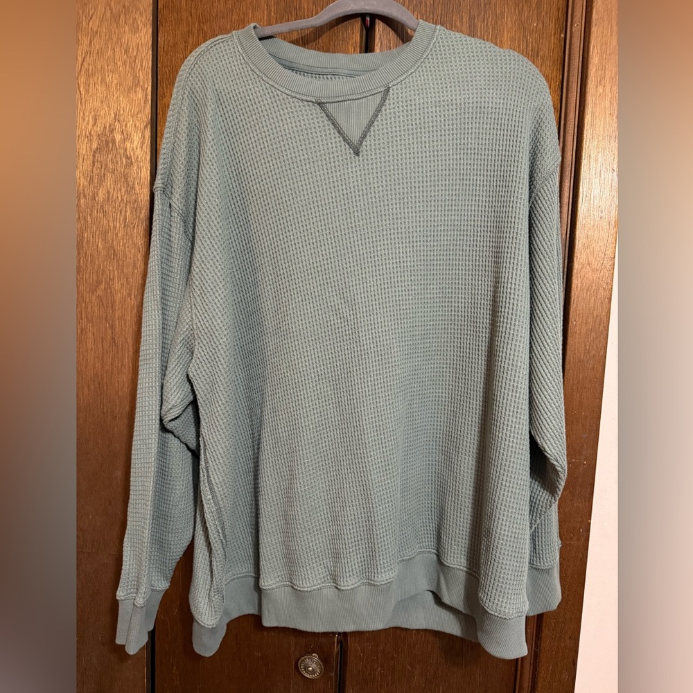 Aerie women’s waffle long sleeved shirt. Oversized size xl fits more like a 3x